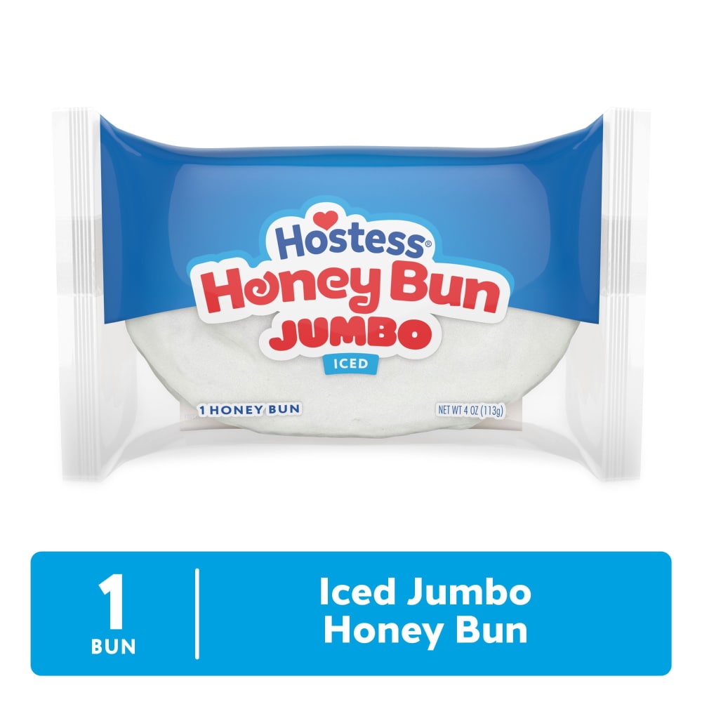 HOSTESS JUMBO GLAZED HONEY BUN 4OZ 6CT