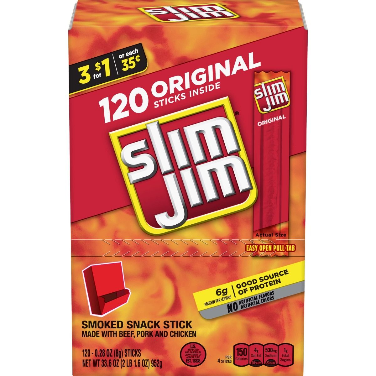 SLIM JIM 120CT 3 for $1