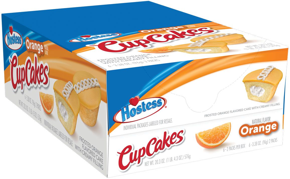 HOSTESS ORANGE CUPCAKE 2-PACK 6CT