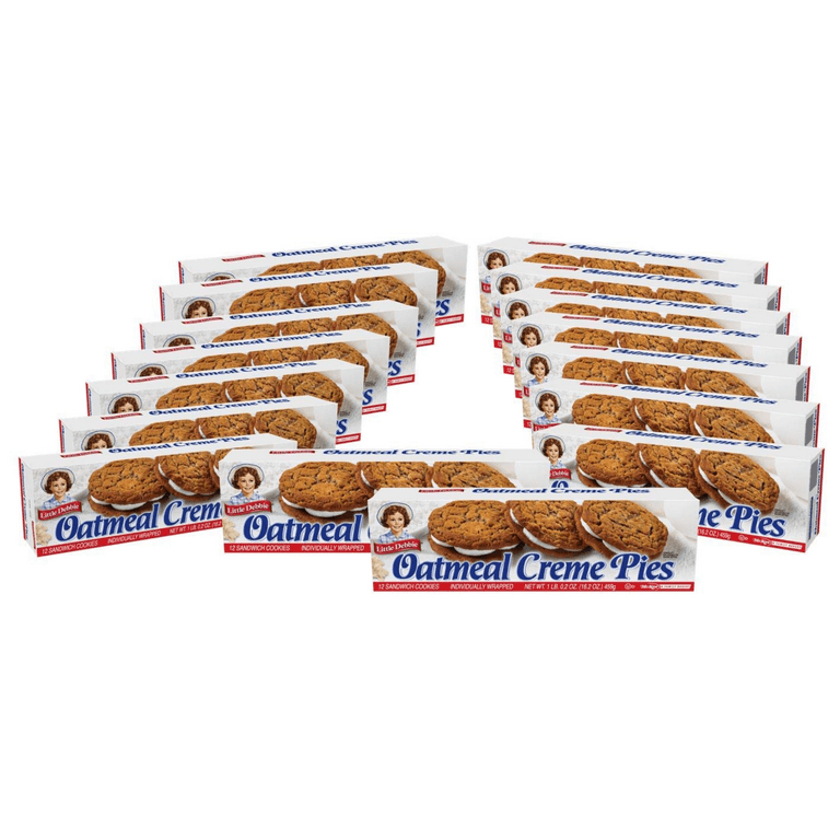 L/DEBBIE OATMEAL CREME PIE 12CT $1