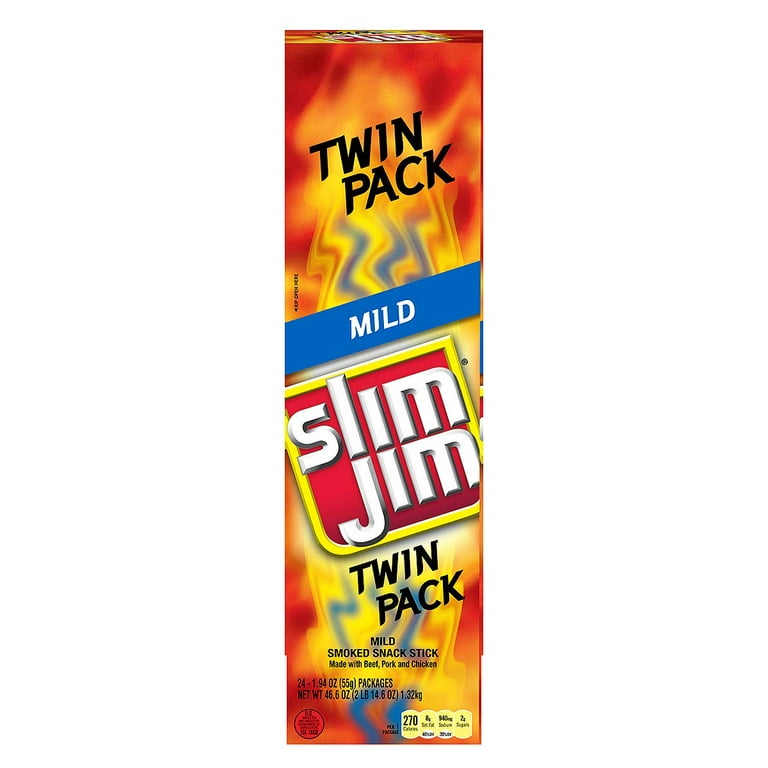 SLIM JIM GIANT TWIN SWEET/HOT 1.94OZ