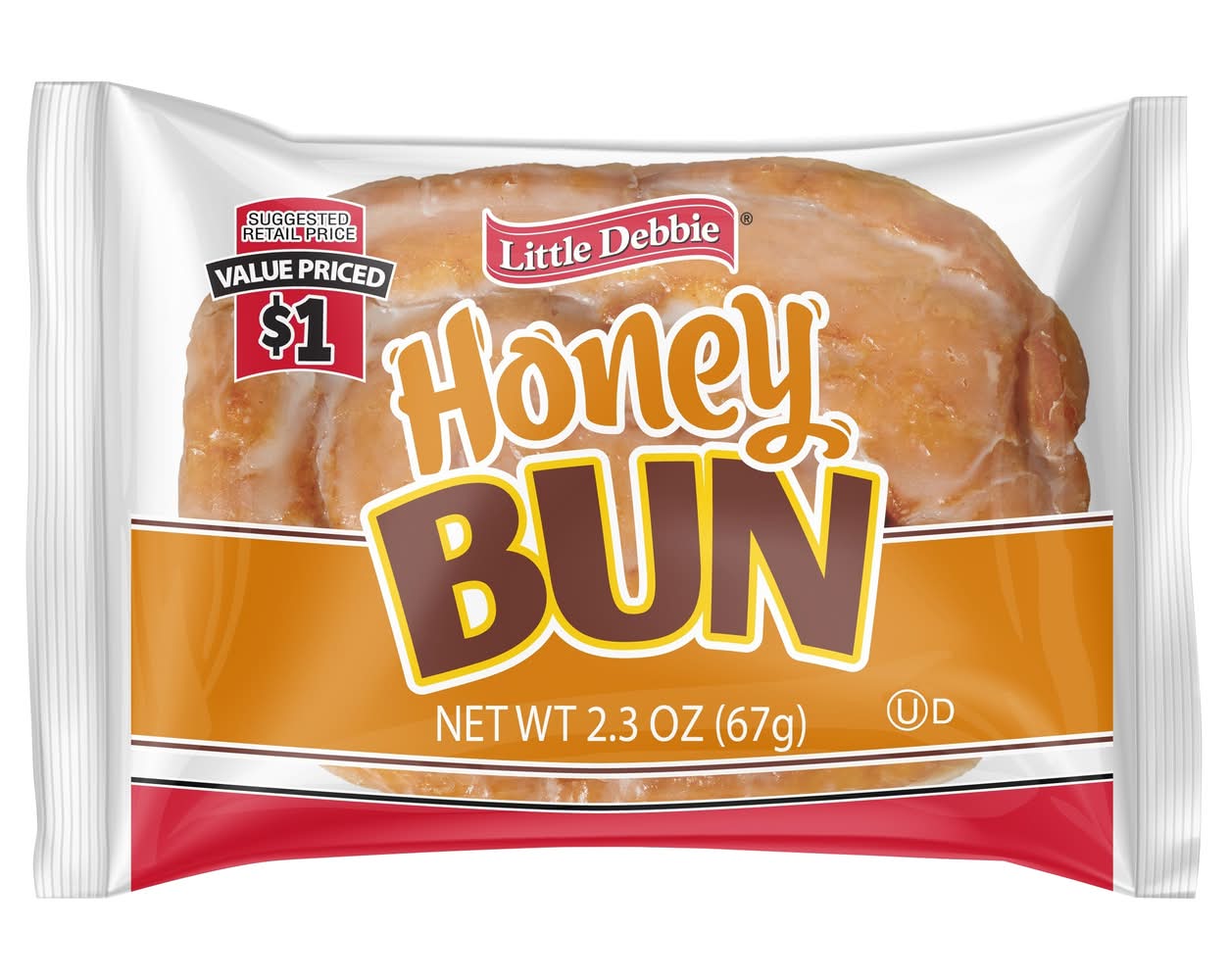 L/DEBBIE GLAZED HONEY BUNS 2.3OZ 9CT